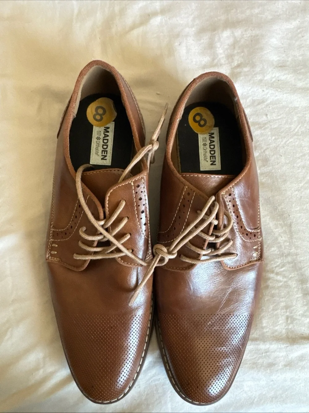 Steve Madden Men’s Brown Leather Derby Oxfords